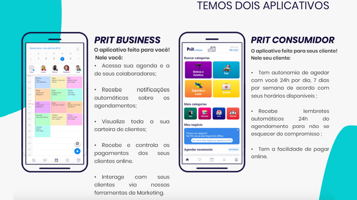 Funcionalidades prit business e prit consumidor